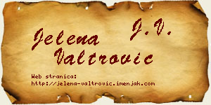 Jelena Valtrović vizit kartica